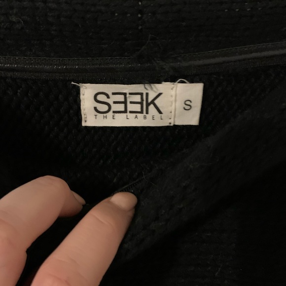 LF Black Seek Off the Shoulder Sweater - Picture 3 of 3